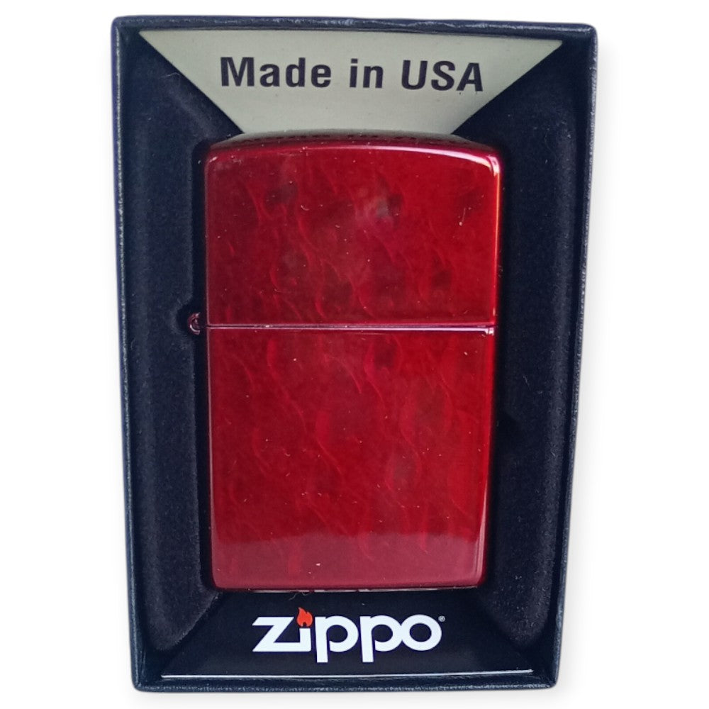 Zippo 60004598 Candy Apple Red Iced Flames Lighter