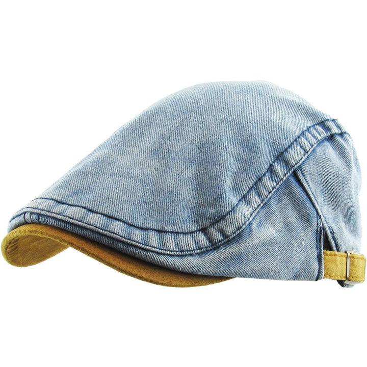 Denim platt mössa Ivy Cap - förvättad ljus denim