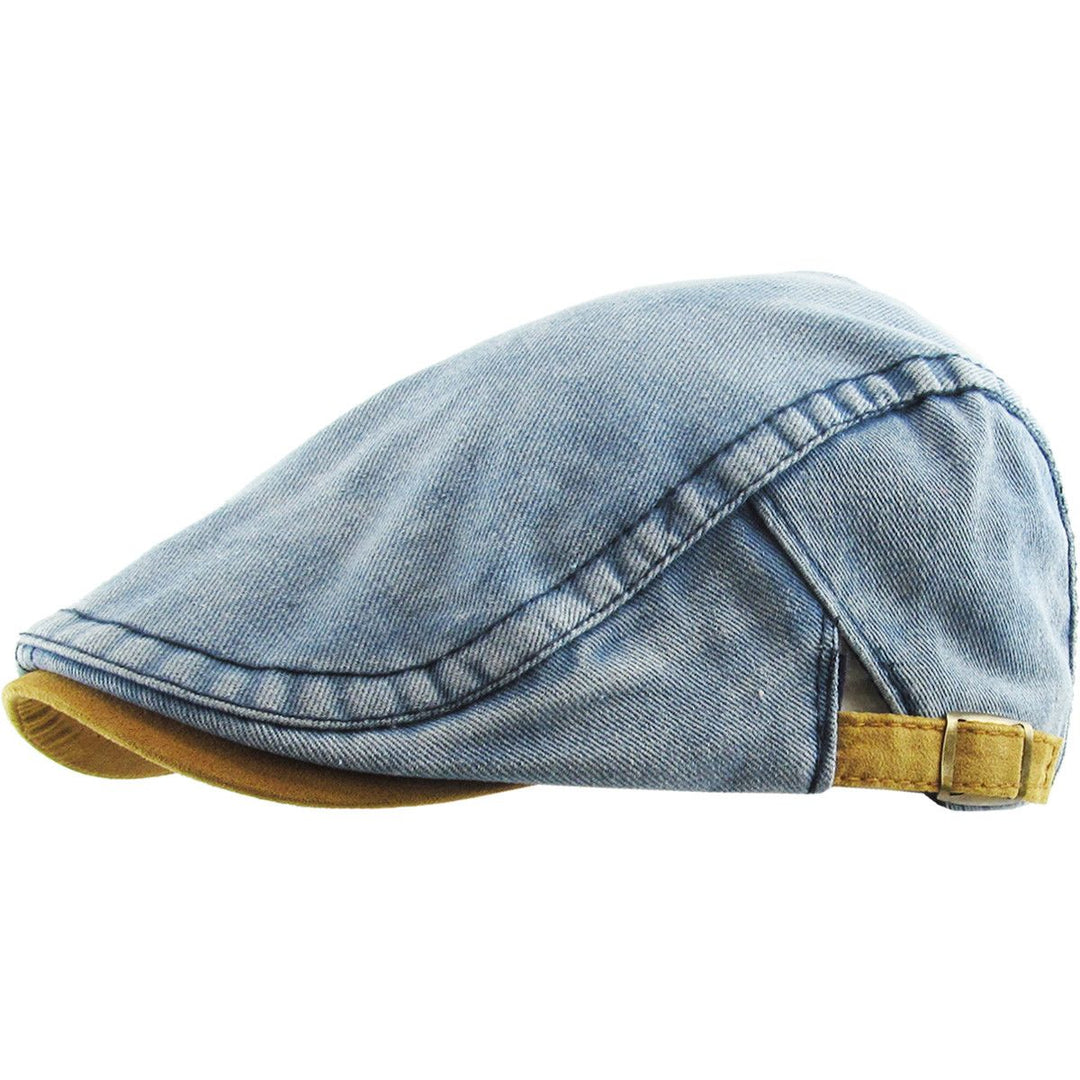 Denim platt mössa Ivy Cap - förvättad ljus denim