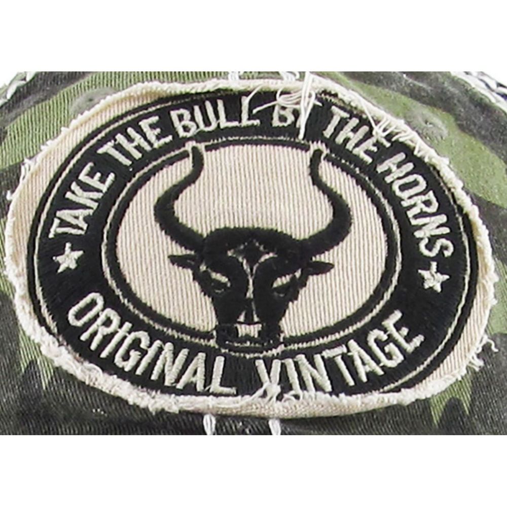 LONGHORN BULL VINTAGE BALLCAP - Camo