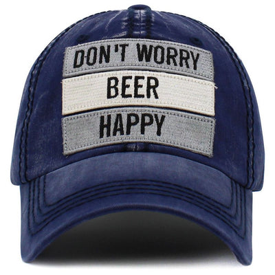 Oroa dig inte öl Happy Vintage Ballcap - 3 färger