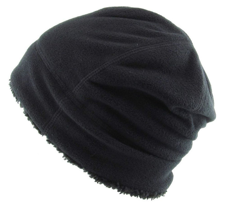 OUTDOOR BEANIE SHERPA FLEECE LINED - Sort Hue - Hue fra Ethos hos The Prince Webshop