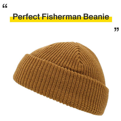 Ethos Fisherman Beanie - Brown Acrylic Hue i klassisk fiskarstil
