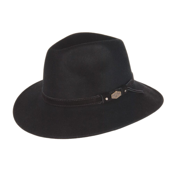 MJM Levi Black Wool Traveler Hat - Vattentät &amp; Krossbar