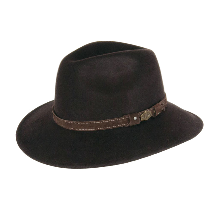 MJM Levi Brown Wool Traveler Hat - Vattentät &amp; Krossbar