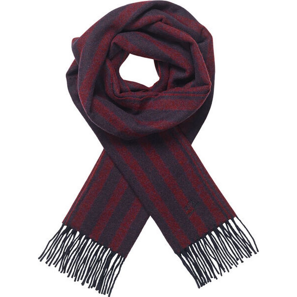 MJM -halsduk Bryan Wool Bordeaux/Navy - 100% ull