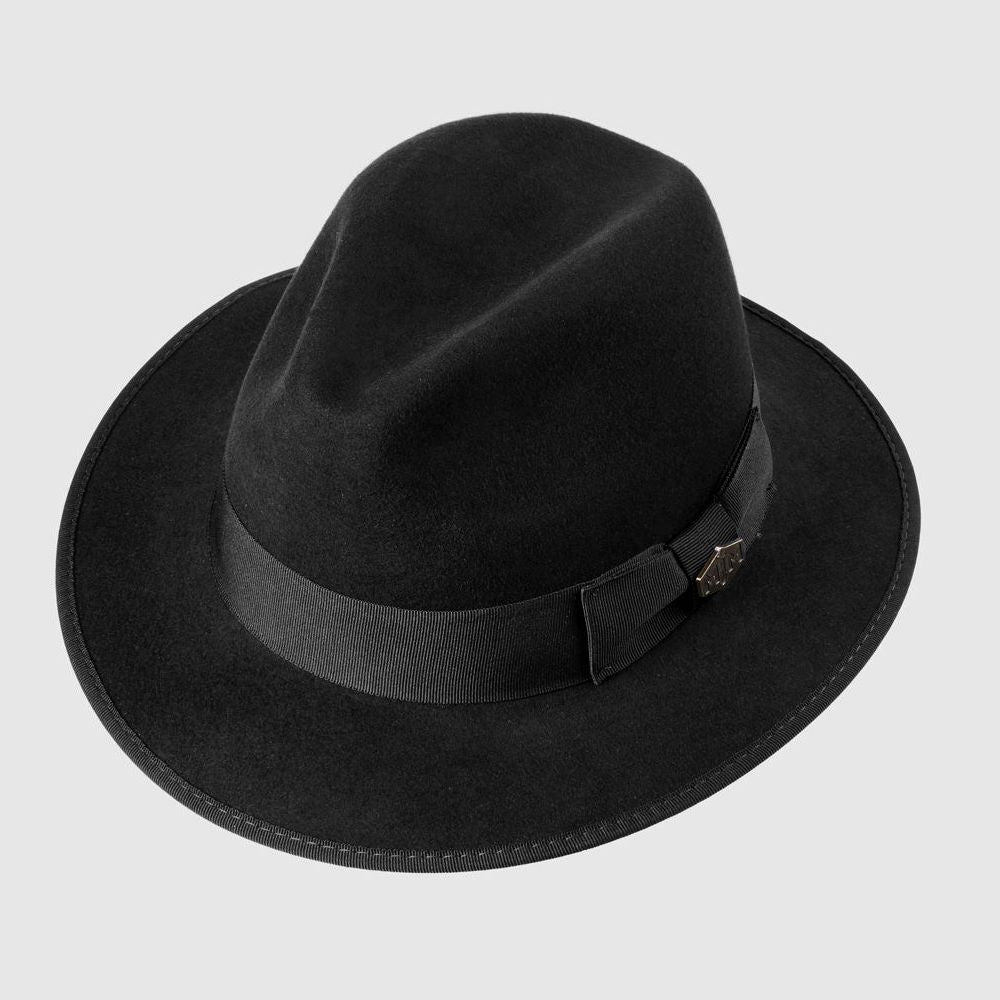 MJM Mauk Black Wool Felt Hat - Waterproof & Crushalle