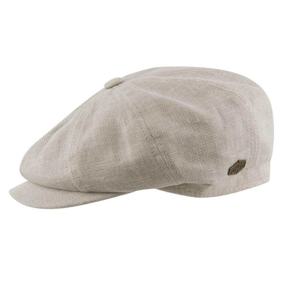 MJM Montreal Beige Linen 8-Panel Sixpence