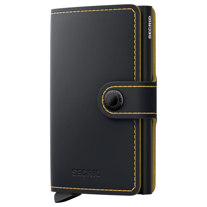 SECRID Miniwallet Matte Black & Ochre - Kortholder fra SECRID hos The Prince Webshop