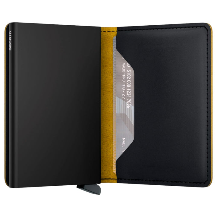 SECRID Slimwallet Matte Black & Ochre - Kortholder fra SECRID hos The Prince Webshop