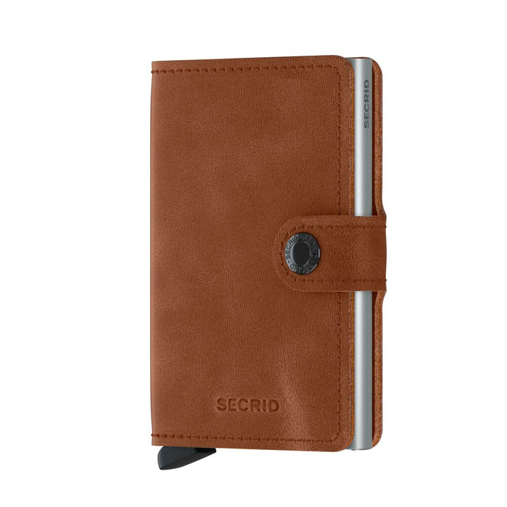 SECRID MINIWALLET Vintage Cognac & Silver - Kortholder fra SECRID hos The Prince Webshop