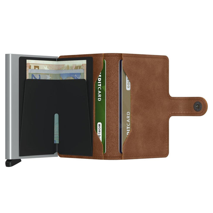 SECRID MINIWALLET Vintage Cognac & Silver - Kortholder fra SECRID hos The Prince Webshop