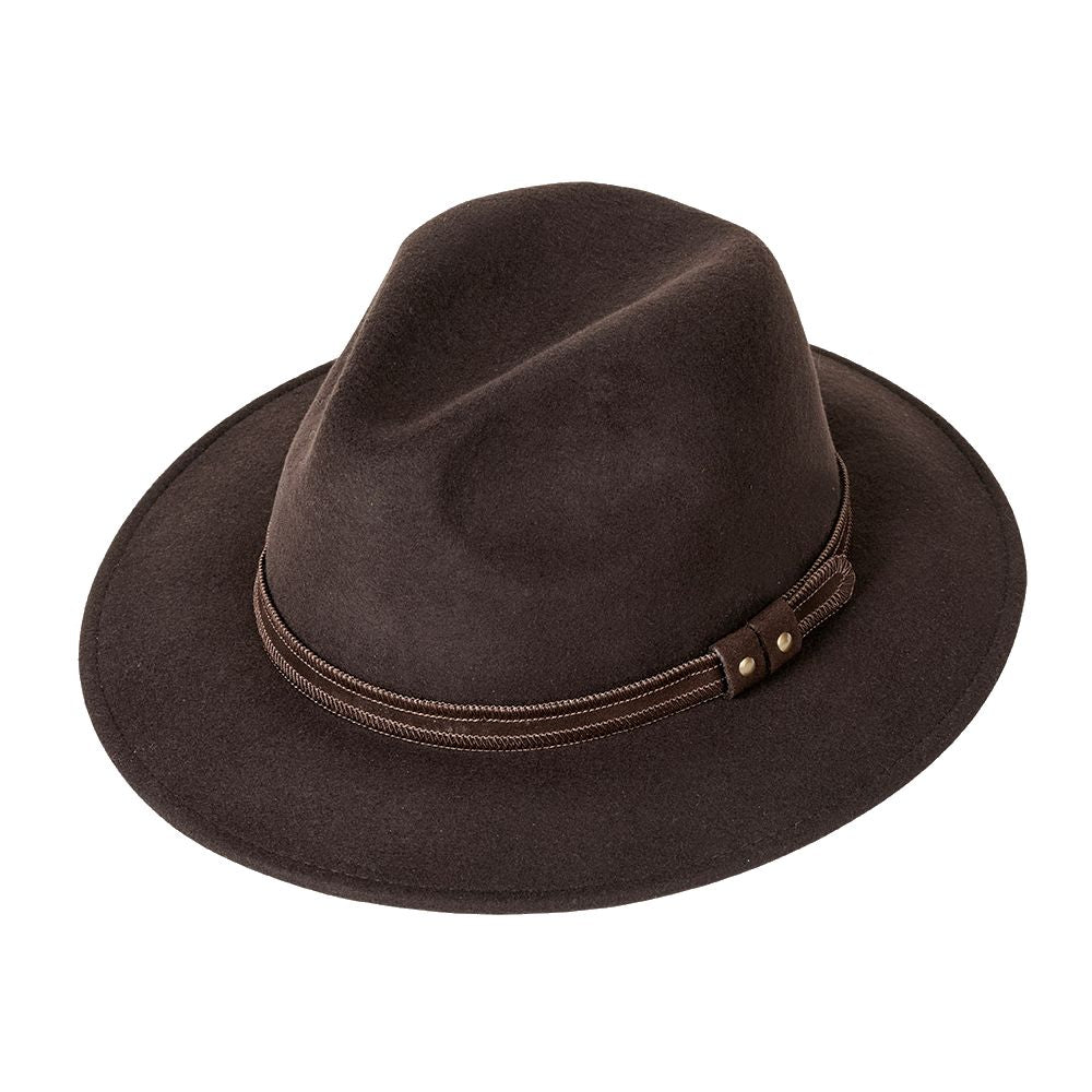 MJM Pati Brown Wool Felt Hatt - Waterproof & Crushable