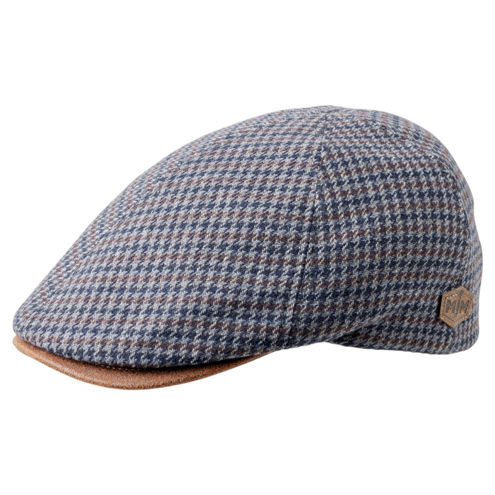 MJM Broker 32 Wool Mix Blue Check Sixpence - Flat Cap fra MJM Hats hos The Prince Webshop