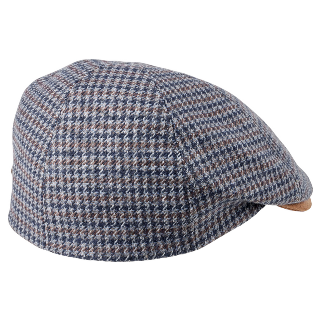 MJM Broker 32 Wool Mix Blue Check Sixpence - Flat Cap fra MJM Hats hos The Prince Webshop