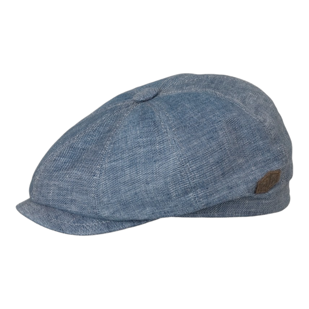 MJM Montreal Blue Linen 8-panel Sixpence