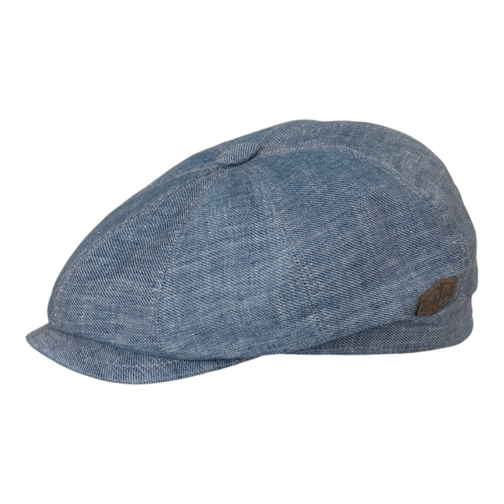 MJM Montreal Blue Linen 8-panel Sixpence