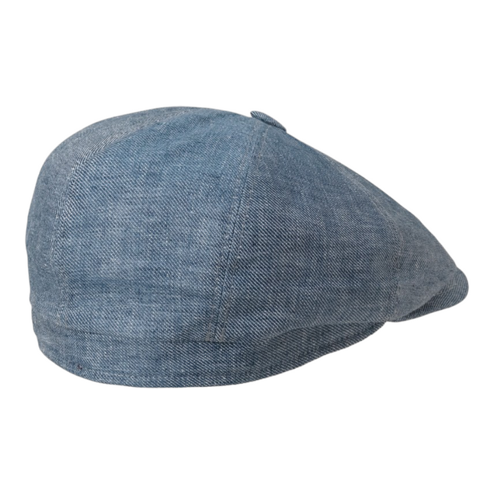 MJM Montreal Blue Linen 8-panel Sixpence