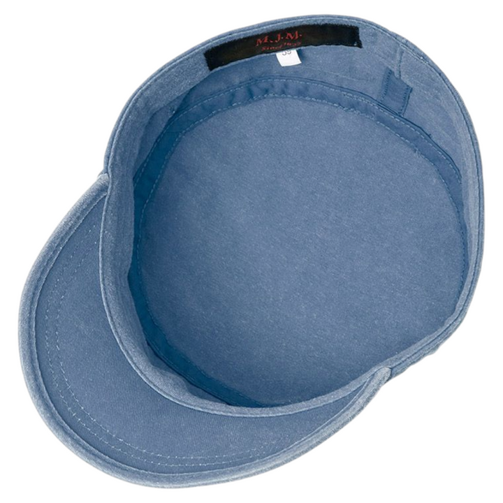 MJM CUBA Army Cap Dyed Cotton Twill - Blue Denim