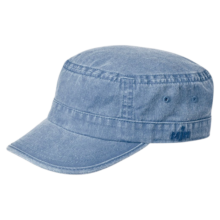 MJM CUBA Army Cap Dyed Cotton Twill - Blue Denim