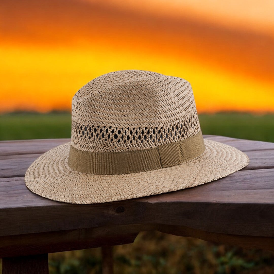 MJM Victor – Traveller Strå Hat - Beige Græs - Hat fra MJM Hats hos The Prince Webshop