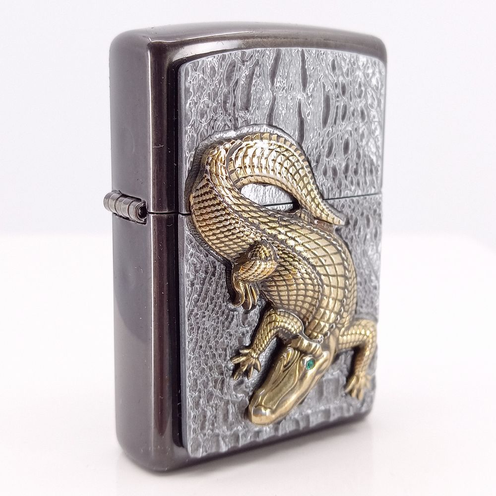 Original Zippo lättare krokodilemblem