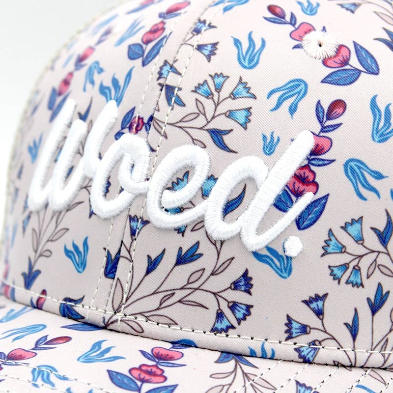 WOED trucker cap i champagne med korkskærm