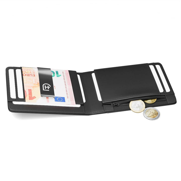 Smart wallet in slim leather for men