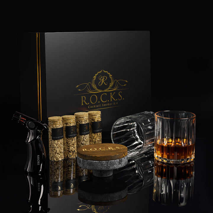 ROCKS Gift Set: Whiskey and Cocktail Smoking Set