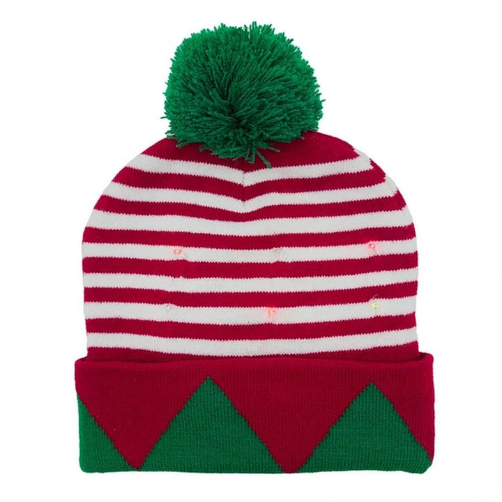 Snazzy Santa Elf Beanie Hat - med BLINK