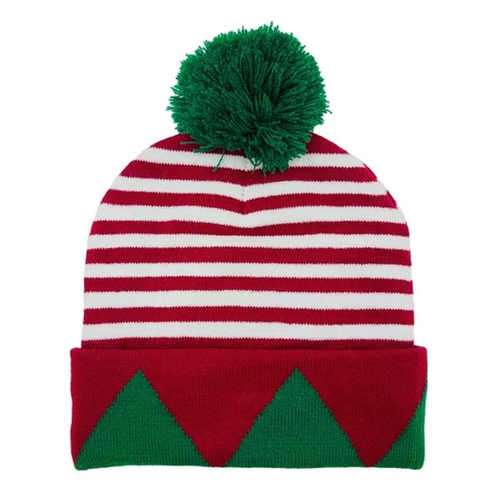 Snazzy Santa Elf Beanie Hat - med BLINK