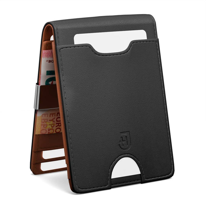 Smart wallet in slim leather for men