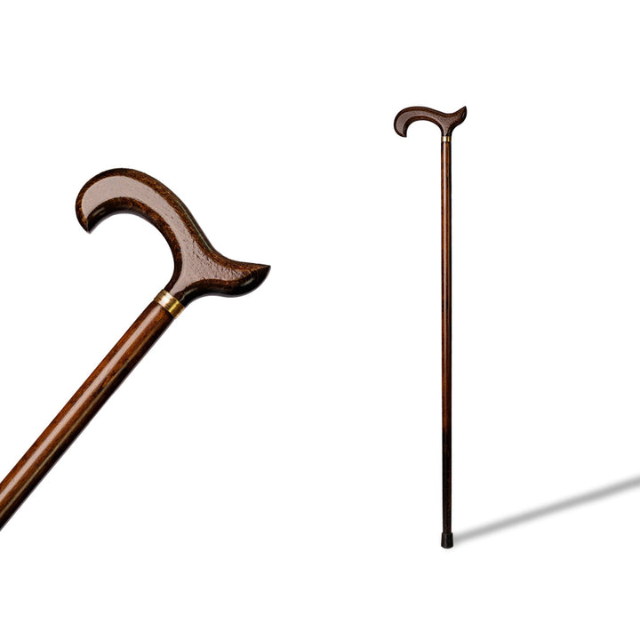 Stok med træhåndtag og skaft i bøgetræ