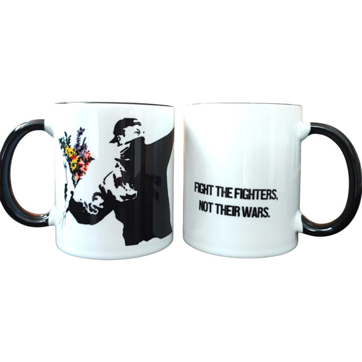 Banksy Ceramic Mug 325ml - The Flower Thrower