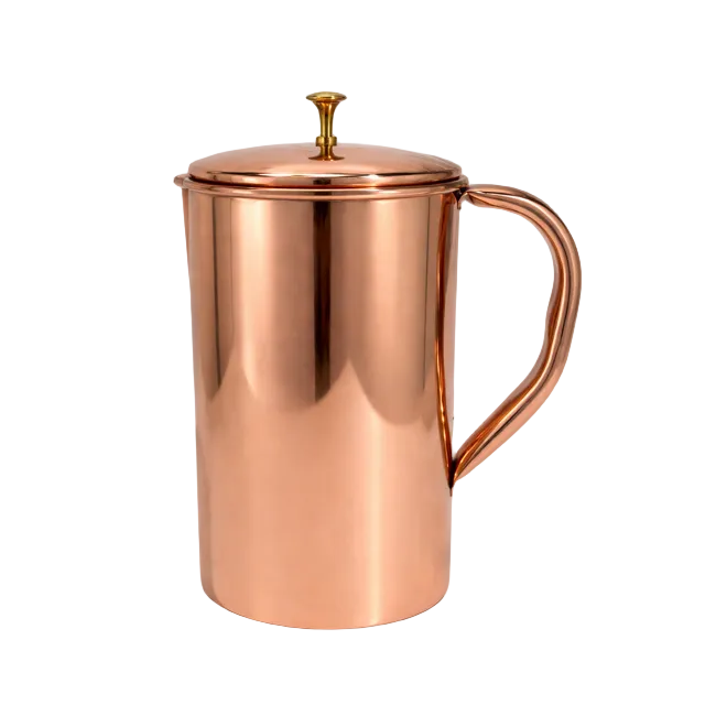 Pure copper jug smooth with lid ± 2 liters (750 g)