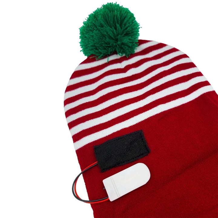 Snazzy Santa Elf Beanie Hat - med BLINK