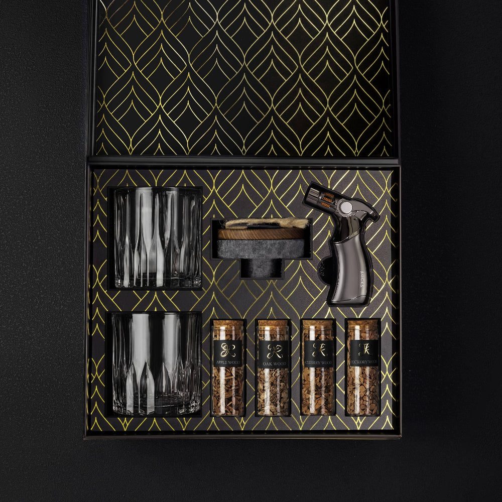 ROCKS Gift Set: Whiskey and Cocktail Smoking Set