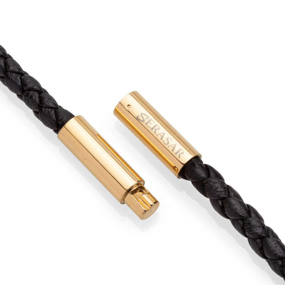 Læder halskæde "Anchor" - Guld Anker - Halskæde fra SERASAR hos The Prince Webshop