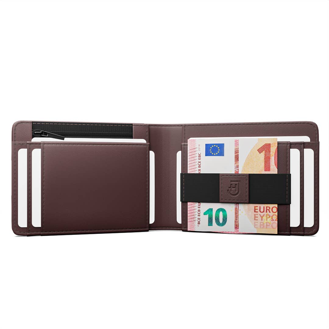 Smart wallet in slim leather for men