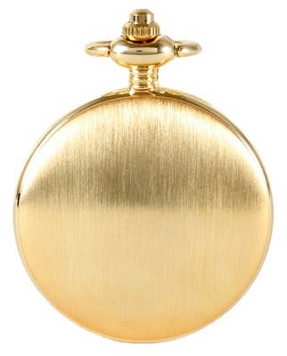 Gold Brushed Quartz Full Hunter Pocket Watch - Ur fra David Aster Collection hos The Prince Webshop
