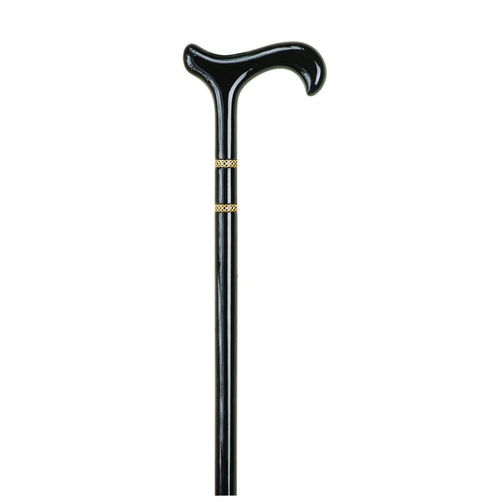 Elegant Spadserestok - Black Bijoux Derby Handle Dress Cane