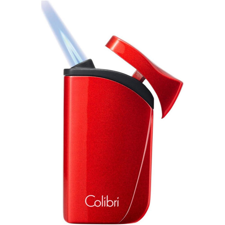 Colibri lättare Falcon - Red Metallic Angled Jet Flame