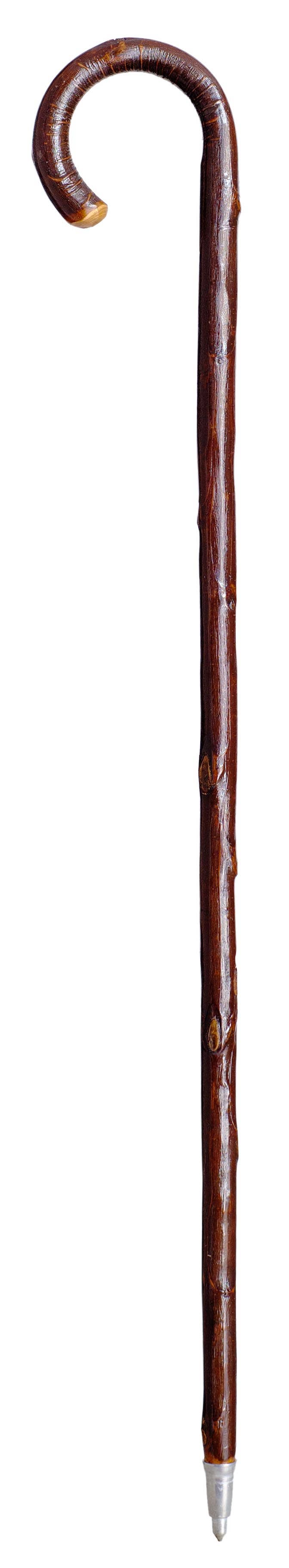 Vandringsrotting i kastanjeträd med böjt handtag - mörkbrunt