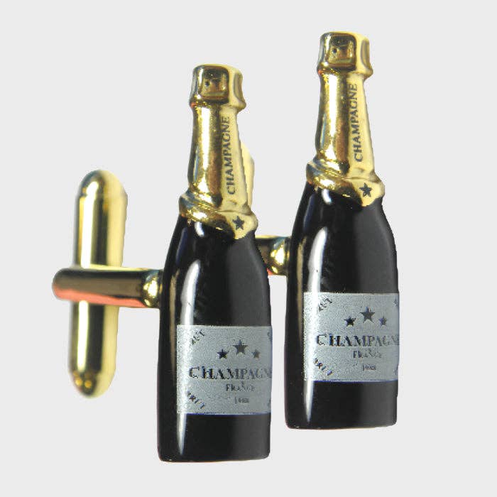 Champagne bottle cufflinks