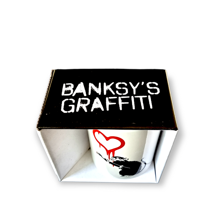 Banksy Ceramic Mug 325ml - Love Rat