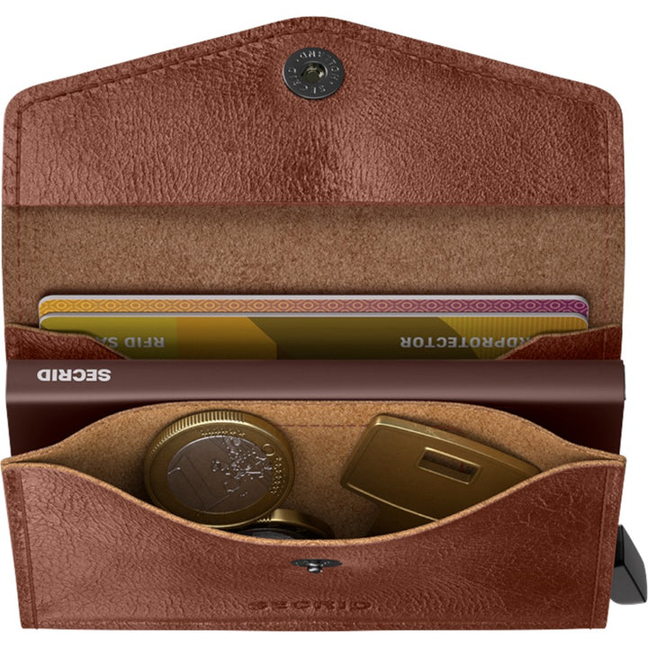 SECRID ENVELOPE WALLET - Vintage Cognac