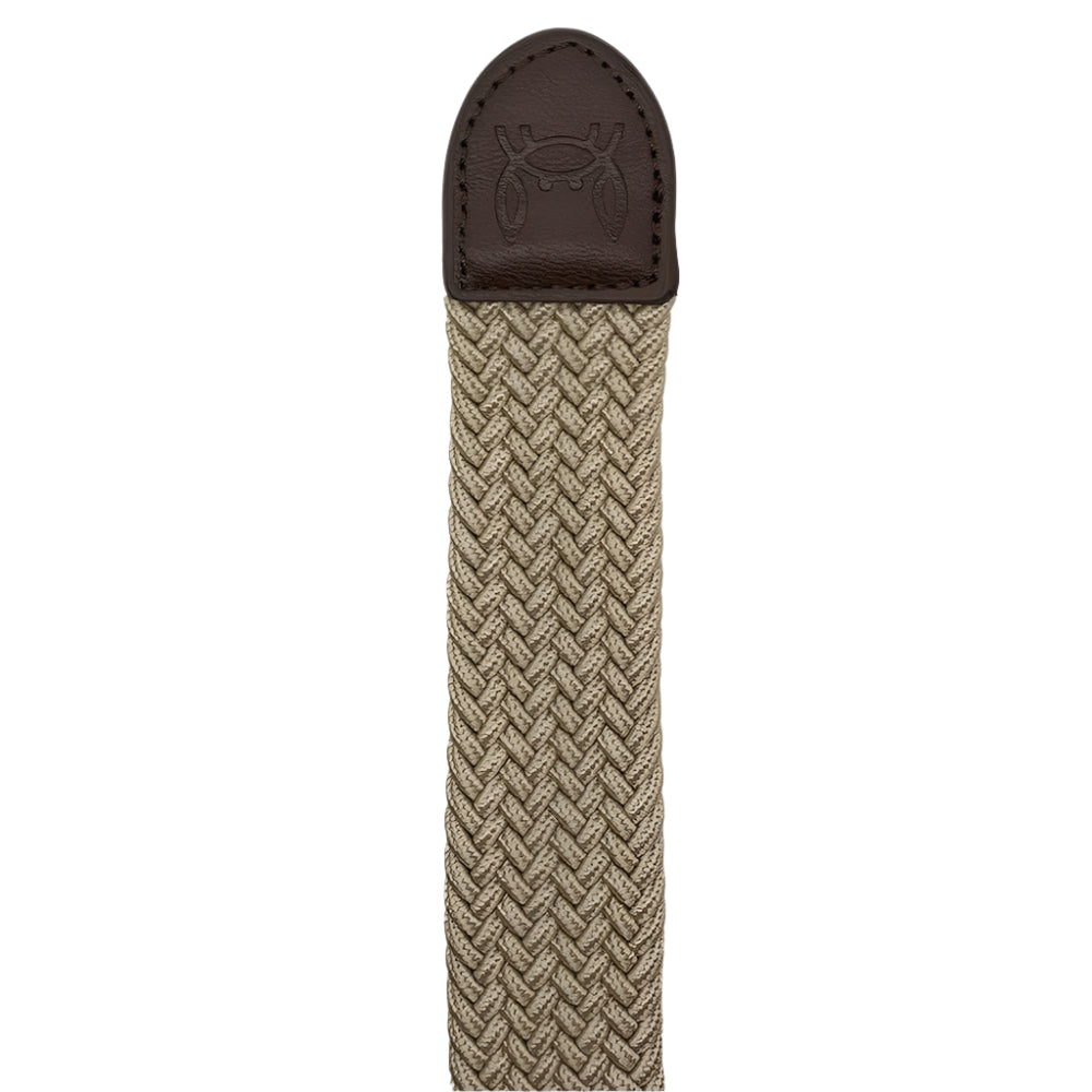 Custi Mikelo Beige Flettet Elastisk Bælte - Bælte fra Custi Mikelo hos The Prince Webshop