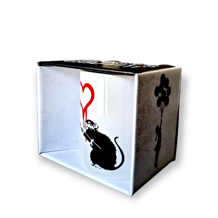 Banksy Ceramic Mug 325ml - Love Rat