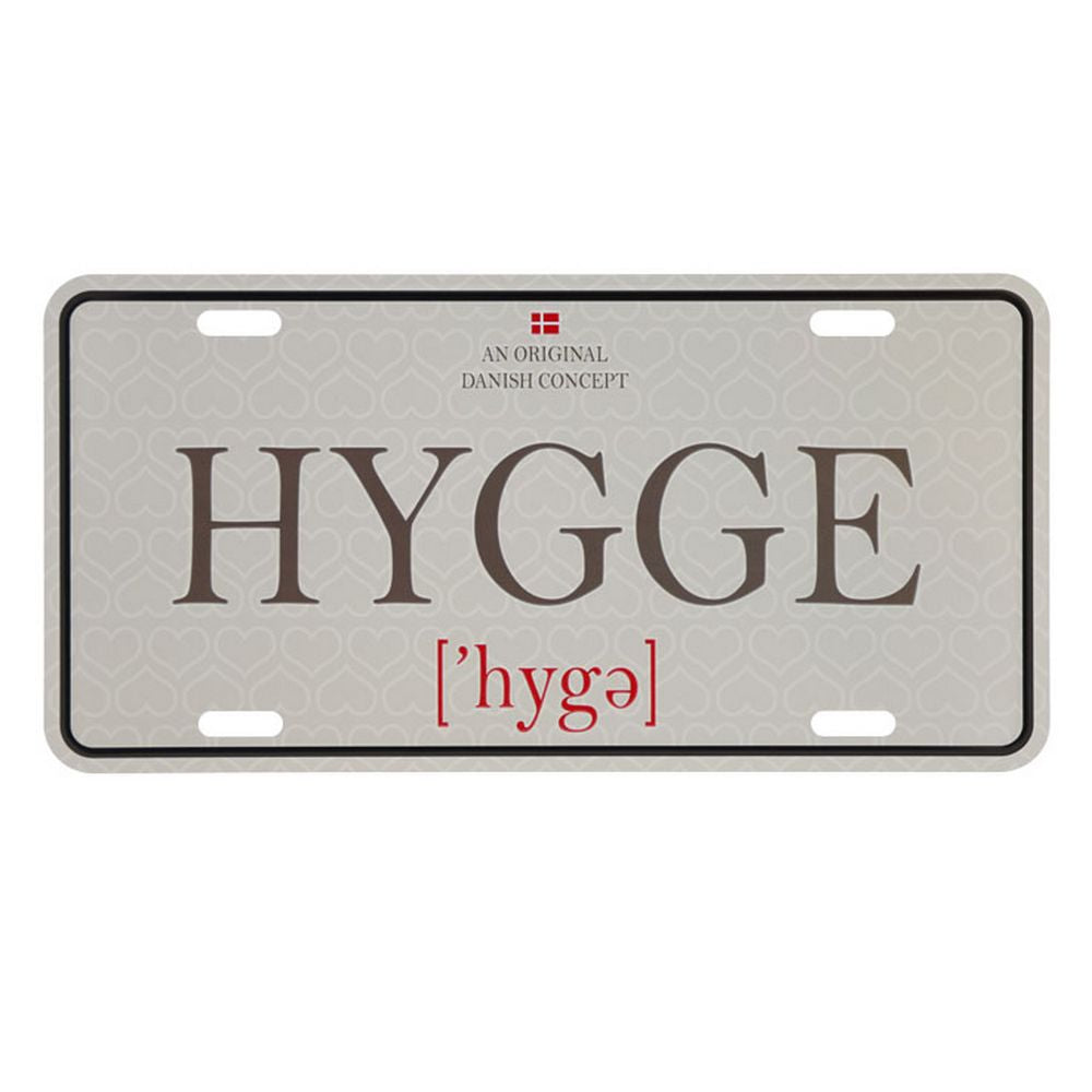 Dansk Hygge License Plate - Metalskilt fra Memories of Denmark hos The Prince Webshop