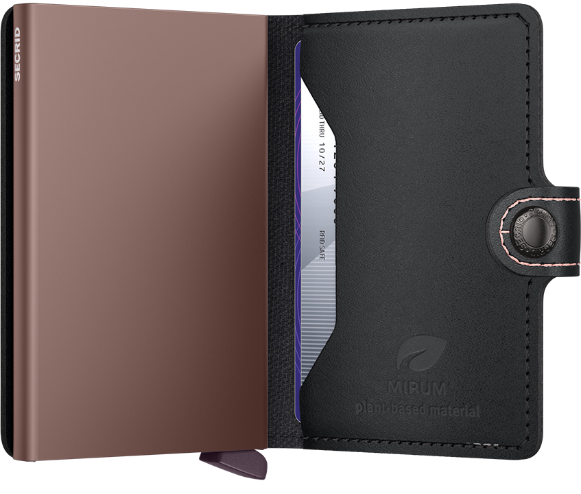 Miniwallet MIRUM Plant-Based Black Rose